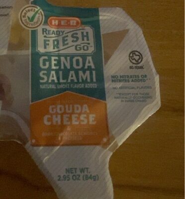 Ready Fresh Go, Genoa Salami With Gouda Cheese & Dark Chocolate Almonds & Pretzels, Genoa With Gouda & Dark Chocolate