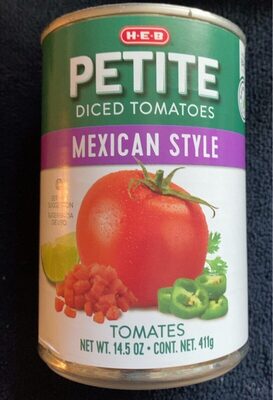 Mexican Style Petite Diced Tomatoes, Mexican Style