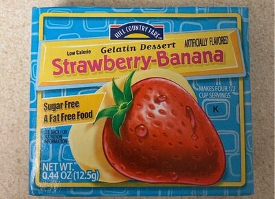 Strawberry-Banana Low Calorie Gelatin Dessert, Strawberry-Banana
