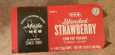 Strawberry Blended Low Fat Yogurt, Strawberry