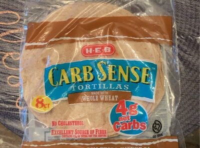 Carb Sense Whole Wheat Tortillas, Whole Wheat