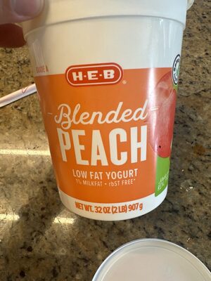 Peach Blended Low Fat Yogurt, Peach