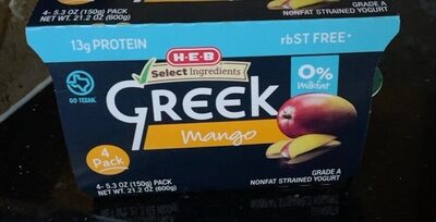 Mango Greek Nonfat Strained Yogurt, Mango