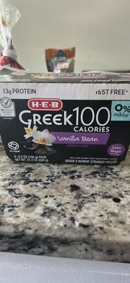 Vanilla Bean Greek 100 Calories Nonfat Strained Yogurt, Vanilla Bean