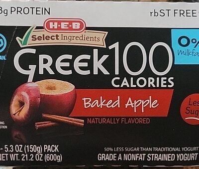 Baked Apple Greek 100 Calories Nonfat Strained Yogurt, Baked Apple