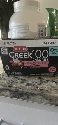 Strawberries & Cream Grade A Nonfat Strained Yogurt, Strawberries & Cream