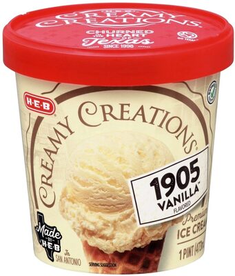 Creamy Creations, 1905 Vanilla Premium Ice Cream, 1905 Vanilla