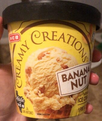 Creamy Creations, Banana Nut Premium Ice Cream, Banana Nut