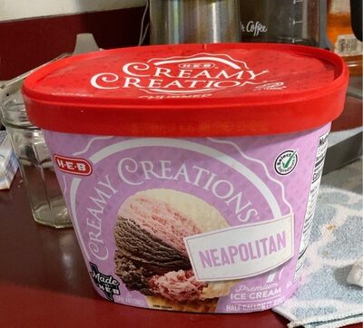 Creamy Creations, Neapolitan Premium Ice Cream, Neapolitan