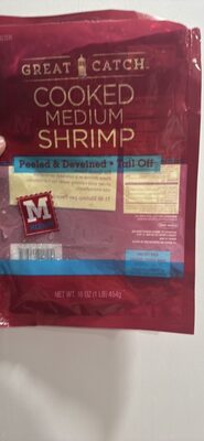Peeled & Deveined, Tail Off Cooked Medium Shrimp