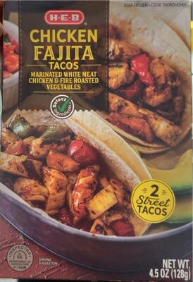 Chicken Fajita Marinated White Meat Chicken & Fire Roasted Vegetables Tacos, Chicken Fajita
