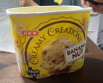 Creamy Creations, Banana Nut Premium Ice Cream, Banana Nut