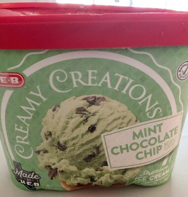 Creamy Creations, Mint Chocolate Chip Premium Ice Cream, Mint Chocolate Chip