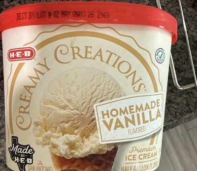 Creamy Creations, Homemade Vanilla Premium Ice Cream, Homemade Vanilla