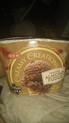 Creamy Creations, Toasted Almond Fudge Premium Ice Cream, Toasted Almond Fudge