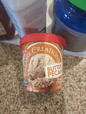 Creamy Creations, Butter Pecan Premium Ice Cream, Butter Pecan