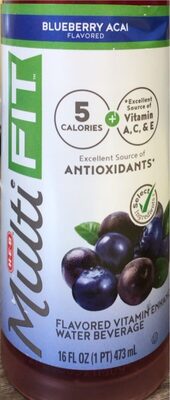 Multifit, Blueberry Acai Flavored Vitamin Enhanced Water Beverage, Blueberry Acai