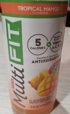 Multifit, Tropical Mango Flavored Vitamin Enhanced Water Beverage, Tropical Mango