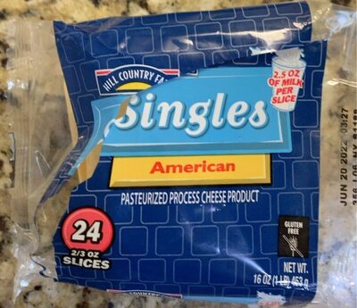 American Pasteurized Process Cheese Product Singles, American