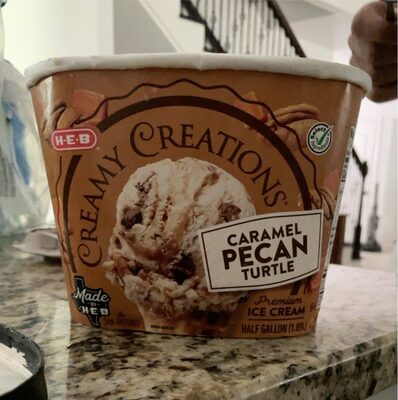 Creamy Creations, Caramel Pecan Turtle Premium Ice Cream, Caramel Pecan Turtle