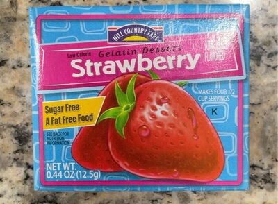 Strawberry Low Calorie Gelatin Dessert, Strawberry