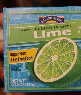Lime Low Calorie Gelatin Dessert, Lime