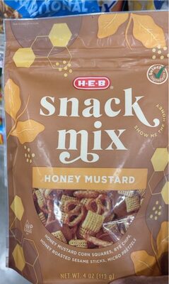Honey Mustard Corn Squares, Rye Chips, Honey Roasted Sesame Sticks, Micro Pretzels Snack Mix, Honey Mustard