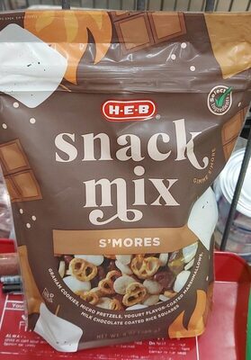 S'Mores Graham Cookies, Micro Pretzels, Yogurt Flavor-Coated Marshmallows, Milk Chocolate Coated Rice Squares Snack Mix, S'Mores