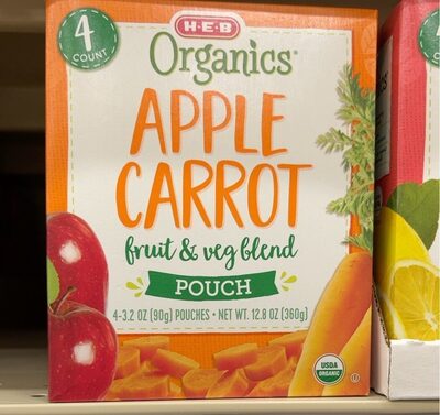 Apple Carrot Fruit & Veg Blend Pouch, Apple Carrot