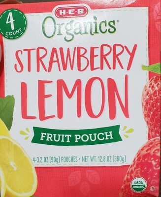 Strawberry Lemon Fruit Pouch, Strawberry Lemon