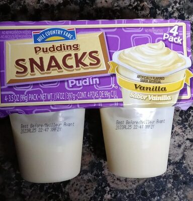 Vanilla Pudding Snacks, Vanilla
