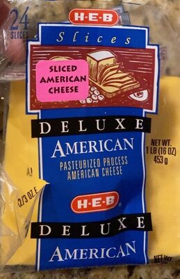 American Deluxe Pasteurized Process Cheese Slices, American