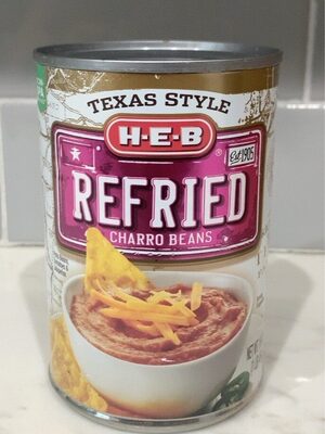 Texas Style Refried Charro Beans Pinto Beans, Tomatoes & Jalapenos, Texas Style Refried Charro
