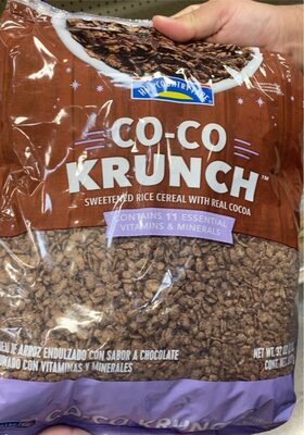 Sweetened Co-Co Krunch Rice Cereal With Real Cocoa, Sweetened Co-Co Krunch