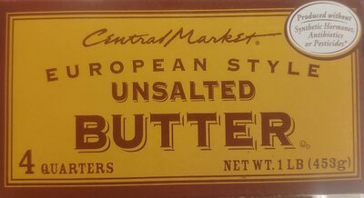 European Style Unsalted Butter, European Style Unsalted