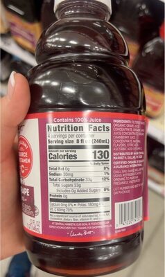 Cranberry Grape Organic Grape, Apple And Cranberry Juice Blend, Cranberry Grape