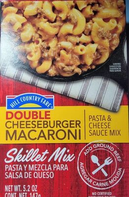 Double Cheeseburger Macaroni Pasta & Cheese Sauce Skillet Mix, Double Cheeseburger Macaroni