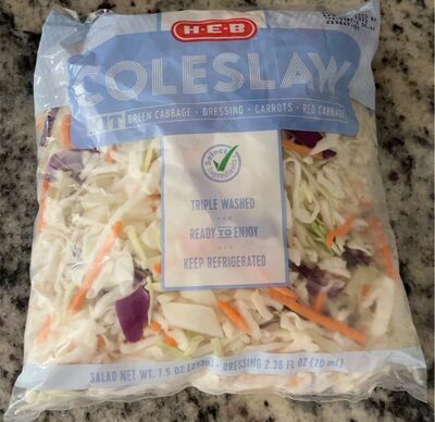 Coleslaw Green & Red Cabbage, Carrots And Sweet & Creamy Dressing Salad Kit, Coleslaw