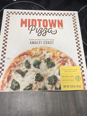 Midtown Pizza Co., Amalfi Coast Mozzarella, Spinach, Asiago, Lemon Juice, & Garlic Stone Baked Italian Pizza, Amalfi Coast