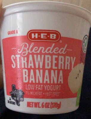 Strawberry Banana Blended Low Fat Yogurt, Strawberry Banana