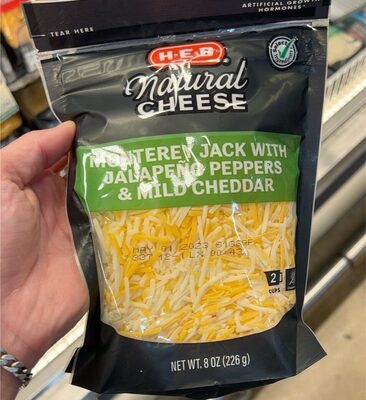 Monterey Jack With Jalapeno Peppers & Mild Cheddar Cheese, Monterey Jack With Jalapeno Peppers & Mild Cheddar