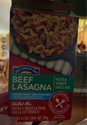 Beef Lasagna Reduced Sodium Pasta & Tomato Sauce Skillet Mix, Beef Lasagna