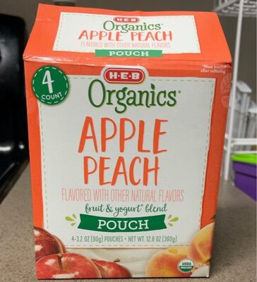 Apple Peach Fruit & Yogurt Blend Pouch, Apple Peach