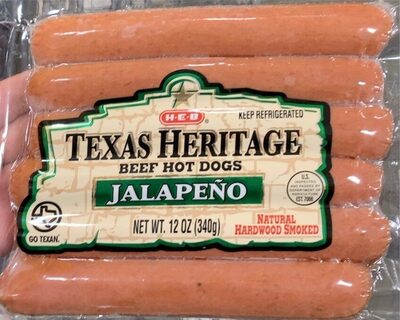 Jalapeno Texas Heritage Beef Hot Dogs, Jalapeno