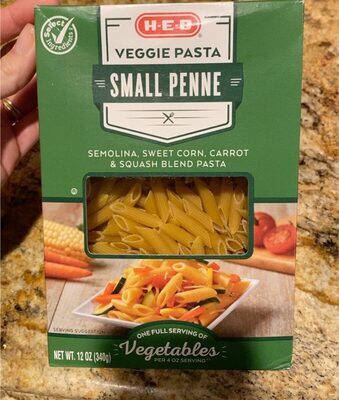 Semolina, Sweet Corn, Carrot & Squash Blend Veggie Pasta, Small Penne