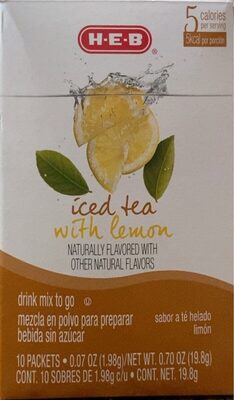 Iced Tea With Lemon Drink Mix To Go Packets, Iced Tea With Lemon