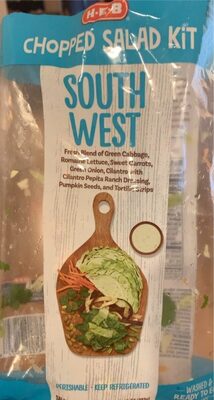 Southwest Fresh Blend Of Green Cabbage, Romaine Lettuce, Sweet Carrots, Green Onion, Cilantro With Cilantro Pepita Ranch Dressing, Pumpkin Seeds, And Tortilla Strips Chopped Salad Kit, Southwest