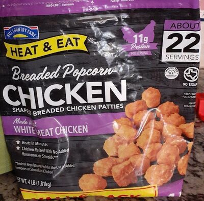 Breaded Popcorn Chicken Shaped Breaded Chicken Patties, Breaded Popcorn Chicken