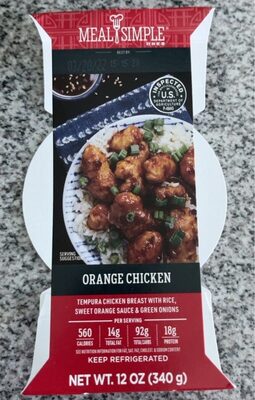 Orange Chicken Asian Recipe Tempura Chicken Breast With Rice, Sweet Orange Sauce & Green Onions, Orange Chicken