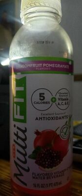 Multifit, Dragonfruit Pomegranate Flavored Vitamin Enhanced Water Beverage, Dragonfruit Pomegranate